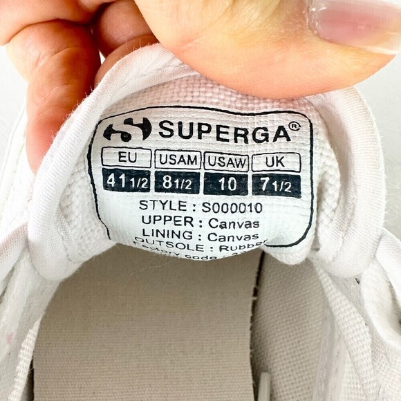 Superga 2750 Cotu Classic Canvas Sneaker White Women's Size 10 - Picture 8 of 8